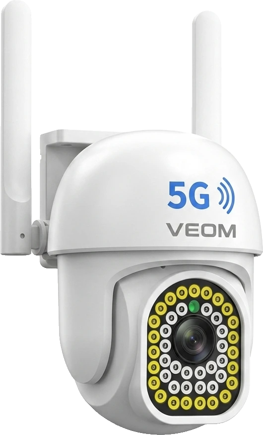 Cámara de seguridad WiFi VEOM con visión nocturna a color y detección de movimiento